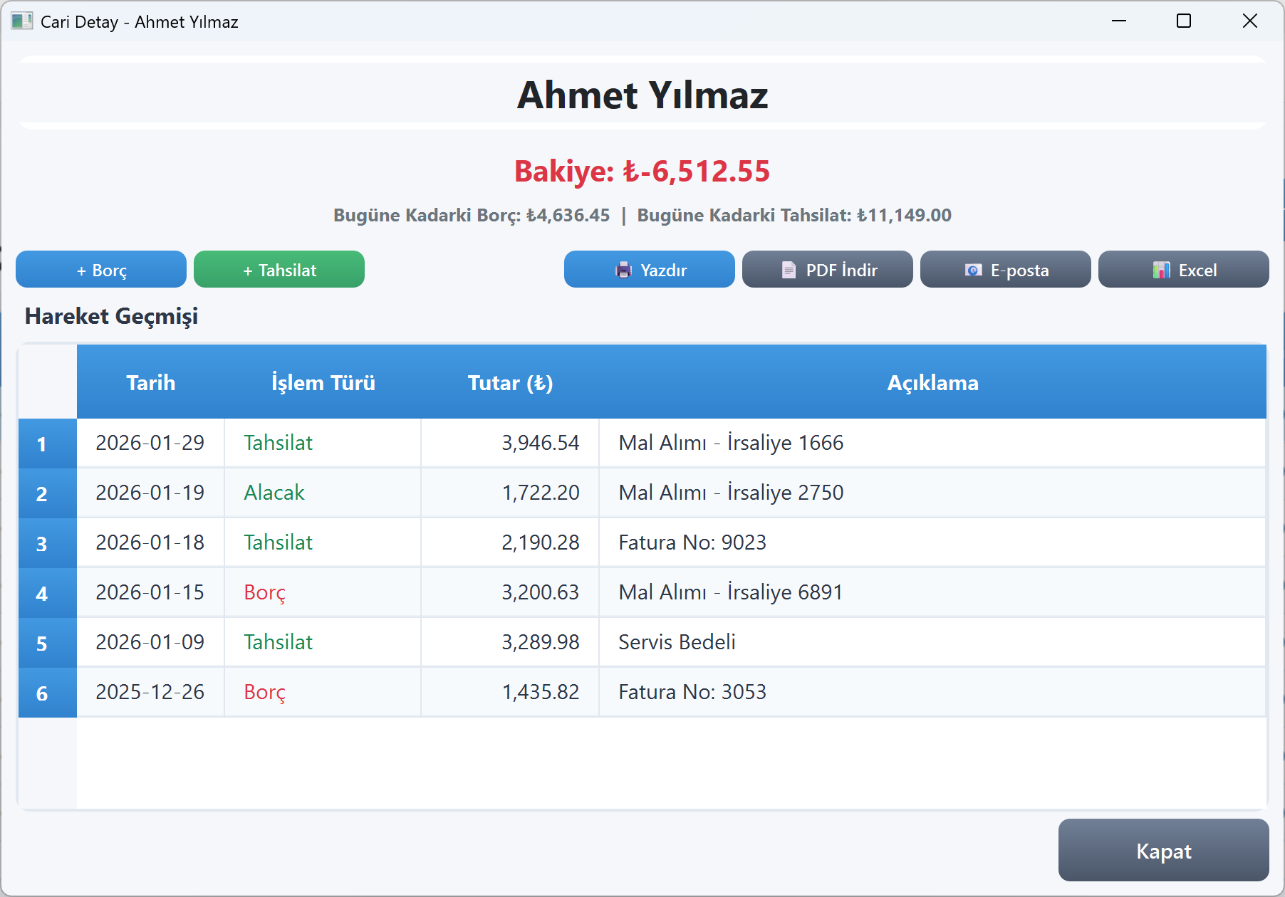 Zentool Veresiye - Veresiye Ekleme